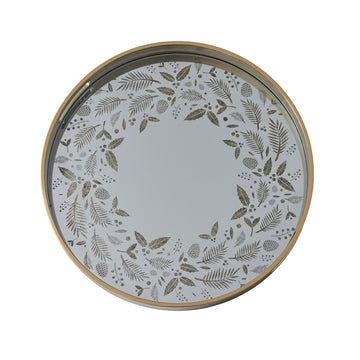 Saria spejlbakke Ø45 cm antik guld Lene Bjerre Design DK