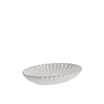 Camille fad 22,5x15,5 cm. råhvid LENE BJERRE