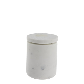 Ellia krukke 9x9 cm. hvid marmor LENE BJERRE