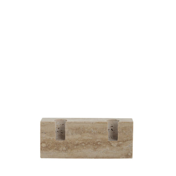 Travina lysestage 6 cm. sand marmor LENE BJERRE