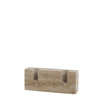 Travina lysestage 6 cm. sand marmor LENE BJERRE