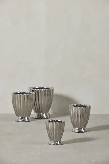 Shenella urtepotteskjuler H20 cm. sølv Lene Bjerre Design DK