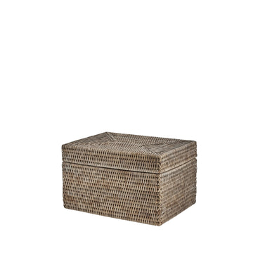 Norah æske m. låg 30x22 cm. Natur LENE BJERRE