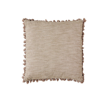 Oville pudebetræk 50x50 cm. mørk sand m. kvaster LENE BJERRE