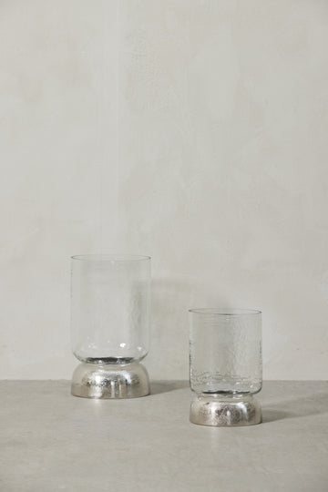 Sandia stage til bloklys H28,7 cm. sølv Lene Bjerre Design DK