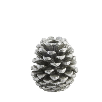 Serafina lysestage kogle antik sølv H10,2 cm LENE BJERRE