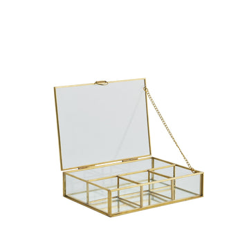 Laura opbevarings æske guld 17,5x13 H4,5 LENE BJERRE