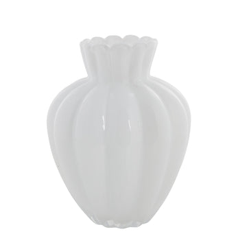 Verity vase hvid glas H28 cm LENE BJERRE