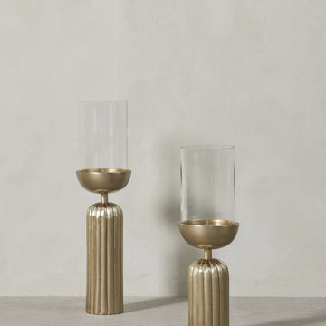 Sandia stage til bloklys H36,5 cm. lys guld Lene Bjerre Design DK