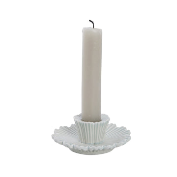 Dehmira lysestage keramik H3,7 cm støvet grøn LENE BJERRE