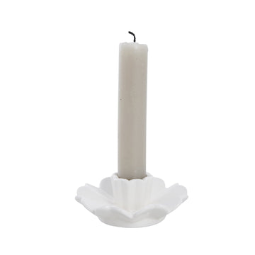 Dehmira lysestage keramik H3,7 cm hvid LENE BJERRE