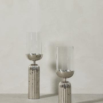 Sandia stage til bloklys H43,5 cm. sølv Lene Bjerre Design DK