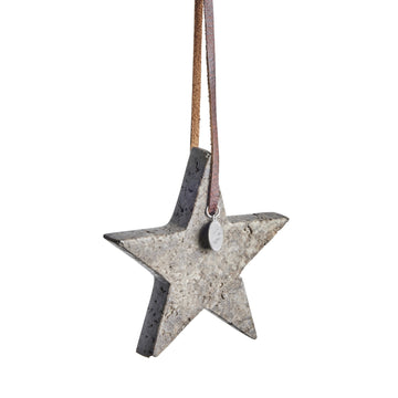 Elina brun marmorstjerne ophæng 10 cm LENE BJERRE