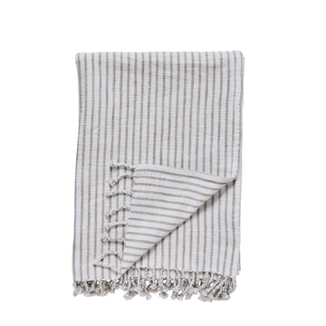 Olivia plaid 170x130 cm. beige stribet Lene Bjerre Design DK