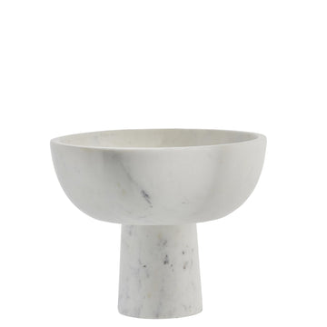 Ellia Marmorskål på fod hvid Lene Bjerre Design DK