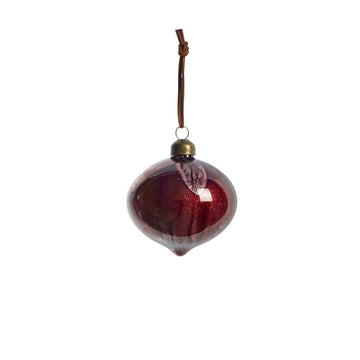 Nosille julekugle 10 cm rød Lene Bjerre Design DK