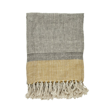 Ana plaid 100% hør grå x130 cm