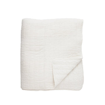 Isadora sengetæppe 260x240 cm. råhvid LENE BJERRE