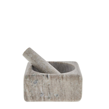 Elina morter 12,5x12,5 cm. mørk sand marmor LENE BJERRE