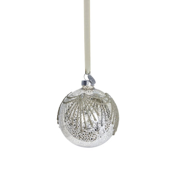 Perline julekugle H8 cm. antik sølv Lene Bjerre Design DK