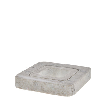 Elina bordskåner sæt 15x15 cm. mørk sand marmor LENE BJERRE