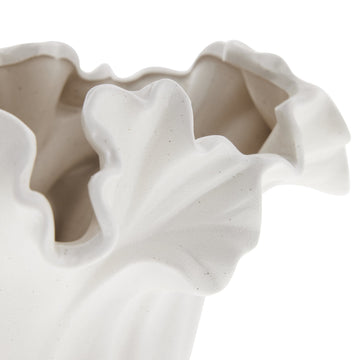 Isolde vase H17,4 cm. hvid keramik LENE BJERRE
