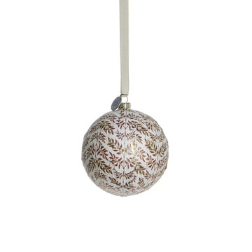 Hilde julekugle H8 cm. mørkerød Lene Bjerre Design DK