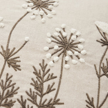 Emilde pudebetræk 50x50 cm. sand 100% bomuld LENE BJERRE