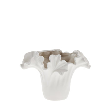 Isolde vase H17,4 cm. hvid keramik LENE BJERRE