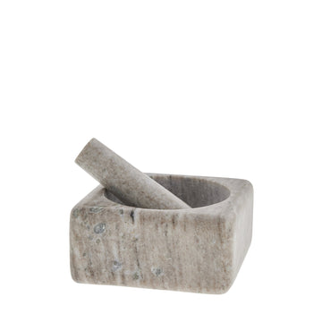 Elina morter 12,5x12,5 cm. mørk sand marmor LENE BJERRE