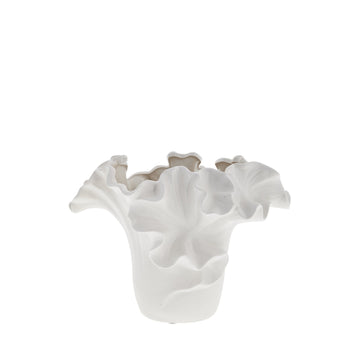 Isolde vase H17,4 cm. hvid keramik LENE BJERRE