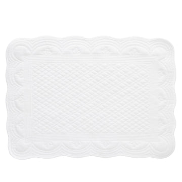 Estrid dækkeserviet 48,5x33,5 cm. hvid 100% bomuld LENE BJERRE