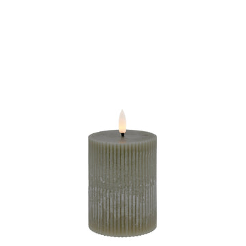 Lillia LED bloklys H10 cm. støvet grøn LENE BJERRE