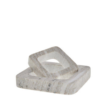 Elina bordskåner sæt 15x15 cm. mørk sand marmor LENE BJERRE