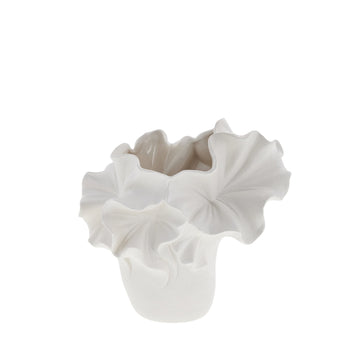 Isolinia vase H21,6 cm. hvid keramik LENE BJERRE