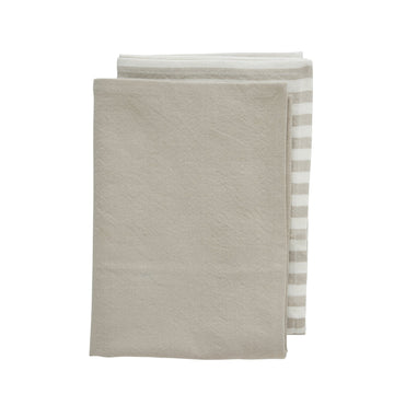 Estrille 2 stk. viskestykker 70x50 cm. sand 100% bomuld LENE BJERRE