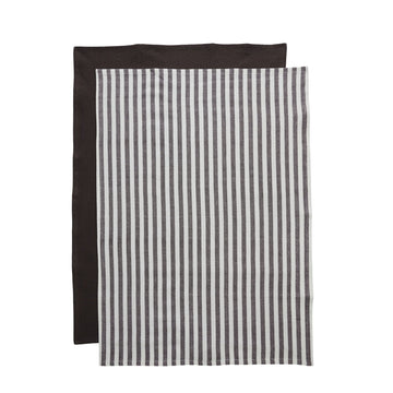 Estrille 2 stk. viskestykker 70x50 cm. brun 100% bomuld LENE BJERRE