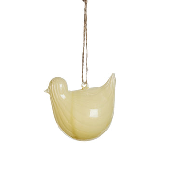 Feya påskeophæng fugl glas H7 cm gul LENE BJERRE