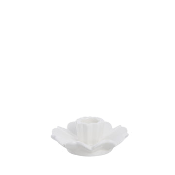 Dehmira lysestage keramik H3,7 cm hvid LENE BJERRE