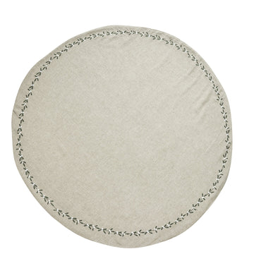 Missine juletræstæppe Ø110 cm. sand hørblanding Lene Bjerre Design DK