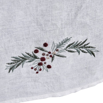 Penine juletræstæppe Ø110 cm. hvid hørblanding Lene Bjerre Design DK