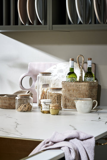 Norah flettet brødkurv H8,5 cm. natur LENE BJERRE