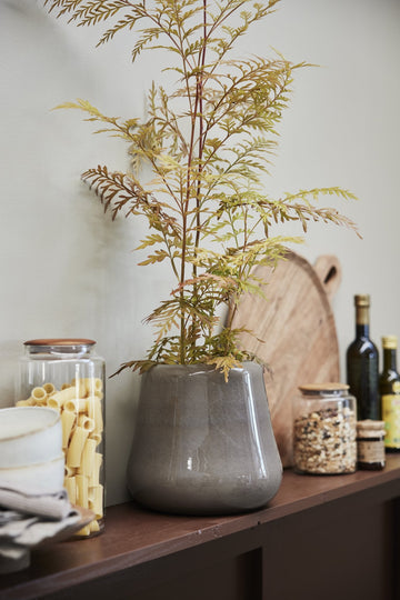 Josefine vase H20,5 cm. taupe glas LENE BJERRE