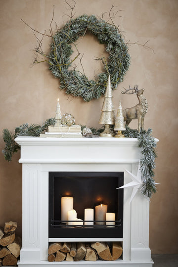 Missia julekugle lys guld jern Ø12 cm LENE BJERRE