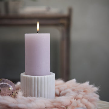 Eliana stage til bloklys 5 cm. hvid marmor LENE BJERRE