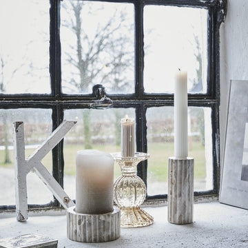 Eliana stage til bloklys 5 cm. sand marmor LENE BJERRE