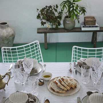 Olivia dug 220x140 cm. beige stribet LENE BJERRE