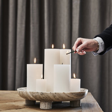 Esille fad Ø32 cm. mørk sand marmor LENE BJERRE