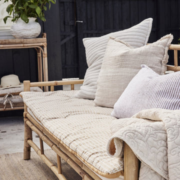 Isabelle plaid sand 170x130 LENE BJERRE