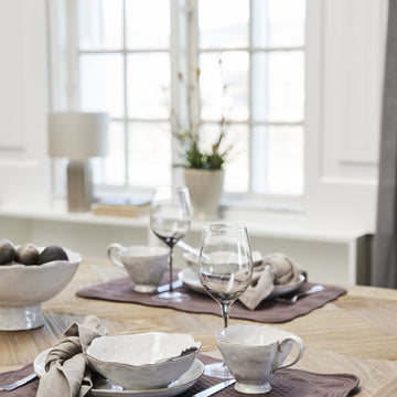 Estrid dækkeserviet 48,5x33,5 cm. brun 100% bomuld LENE BJERRE